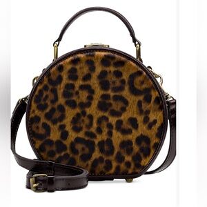Patricia Bag Leopard Allier Hat Box Crossbody NWOT $229